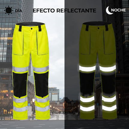Pantalon Alta Visibilidad Talla L Pantalon Trabajo Alta Visibilidad Con Banda Reflectora
