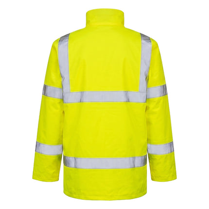 Parka Alta Visibilidad Lluvia Talla L. 100% Impermeable. Parka Impermeable Trabajo