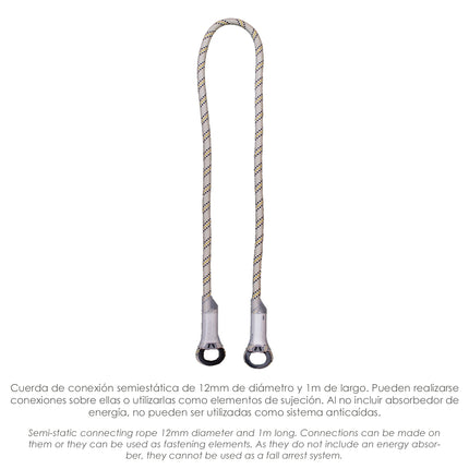 Cinturon Seguridad con Cuerda y Mosquetón