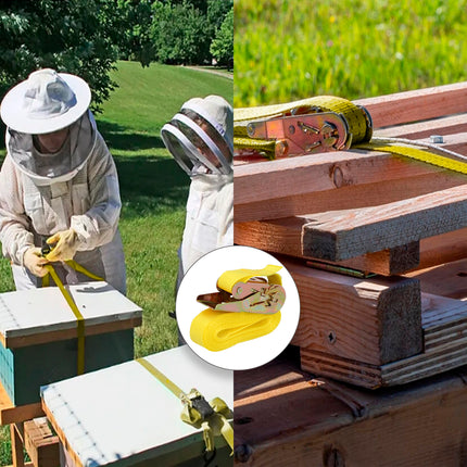 Ratchet Tie Down Strap 4 meters x 25 mm. Automatic Metal Ratchet, Webbing, Merchandise Sling, Fastening Strap