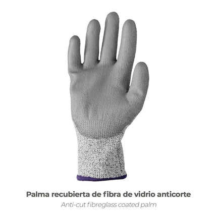 Guantes Anticorte Fibra De Vidrio Talla 7" (Par)