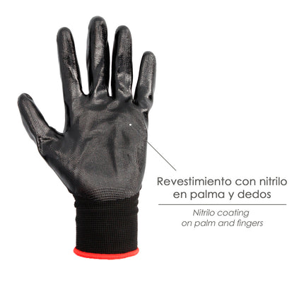 Guantes Nitrilo / Poliester Impregnado 9" (Par)