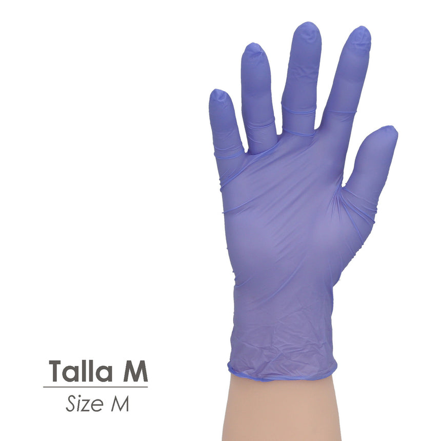 Guante Desechable Nitrilo Azul  M 3,5 gms.