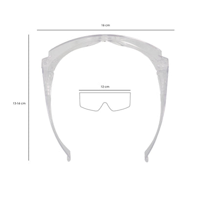 Protective glasses EN166 transparent fixed temples