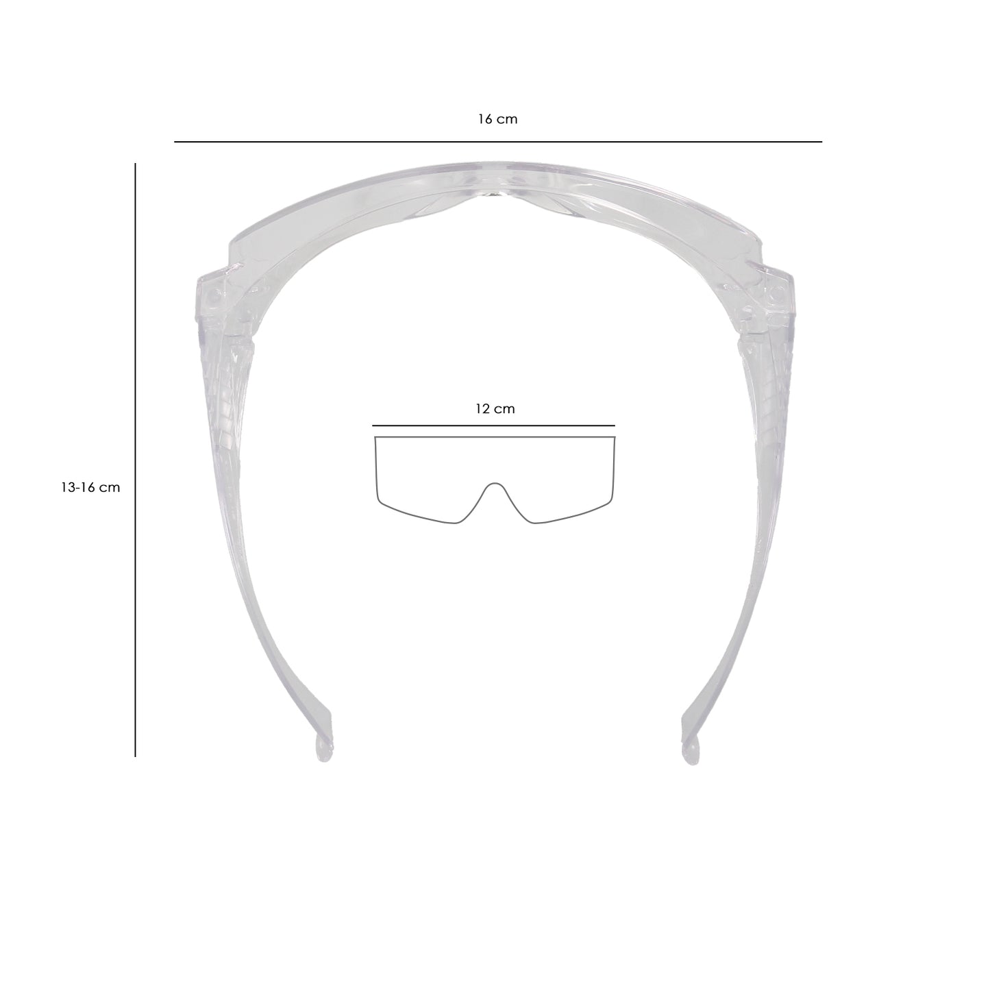 Protective glasses EN166 transparent fixed temples