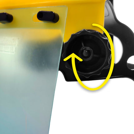 Protector Facial Con Arnes Ajustable Pantalla Policarbonato 390x200 mm. visera Seguridad, Anti Impactos, Casco Desbrozadora