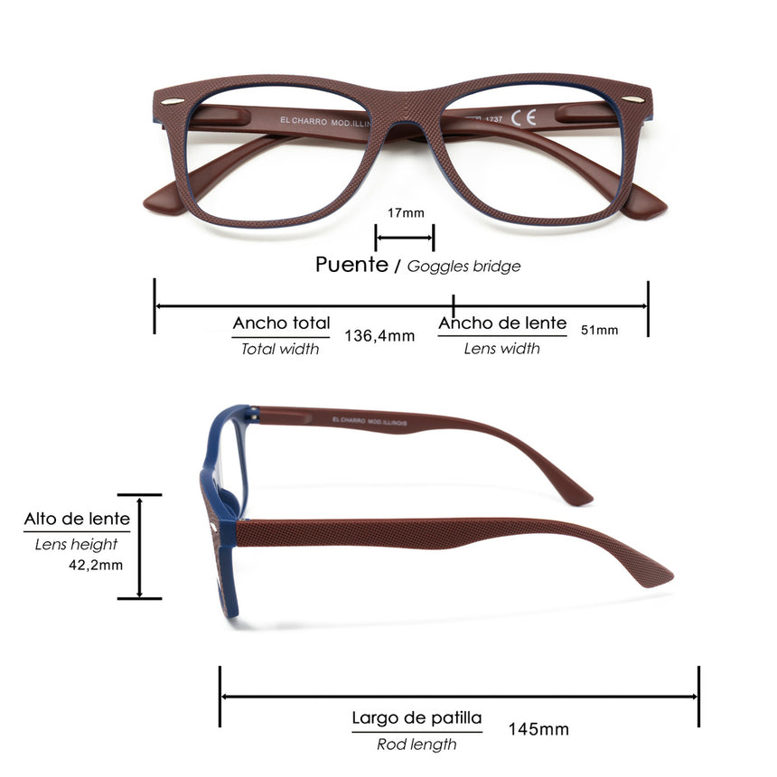 Gafas Lectura Illinois Rojas Aumento +1,0 Gafas De Vista, Gafas De Aumento, Gafas Visión Borrosa