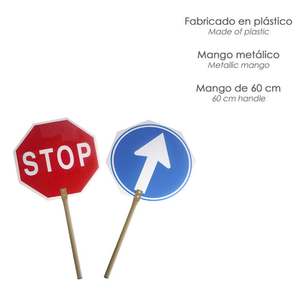 Cartel Paletina Obra Stop - Avance 30 x 30 cm.
