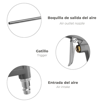 Blow Gun With Quick Adapter Cannula