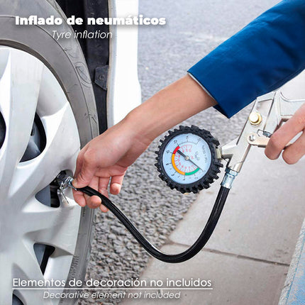 Tire Inflation Gun with Pressure Gauge, Tire Inflator, Tire Compressed Air Gun, Compressor Gun