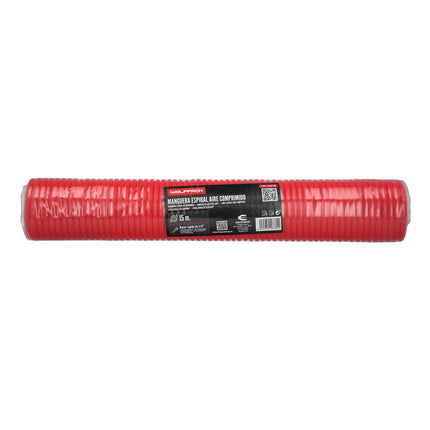 Compressed Air Spiral Hose 15 Meters Quick Adapter.