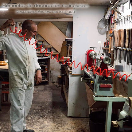 Compressed Air Spiral Hose 15 Meters Quick Adapter.