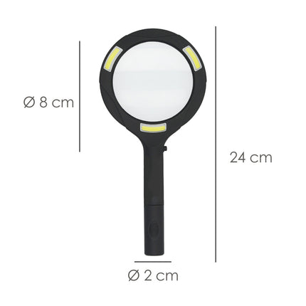 Lupa Con Led 2,5x Aumentos. Lupa De Mano, Ø11cm Lupa Para Leer, Lupa De Lectura, Lupa Con Luz