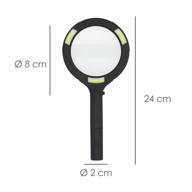 Lupa Con Led 2,5x Aumentos. Lupa De Mano, Ø11cm Lupa Para Leer, Lupa De Lectura, Lupa Con Luz