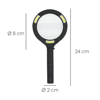 Lupa Con Led 2,5x Aumentos. Lupa De Mano, Ø11cm Lupa Para Leer, Lupa De Lectura, Lupa Con Luz