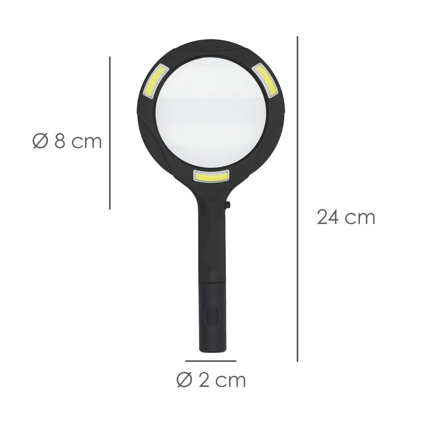 Lupa Con Led 2,5x Aumentos. Lupa De Mano, Ø11cm Lupa Para Leer, Lupa De Lectura, Lupa Con Luz