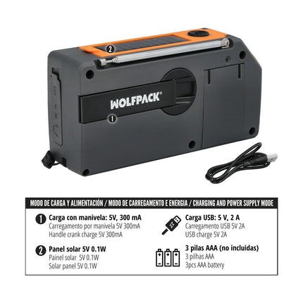 Linterna Led De Emergencia Solar Con Radio