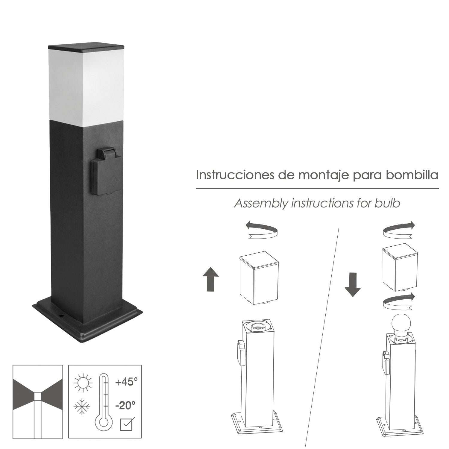  luz para exteriores