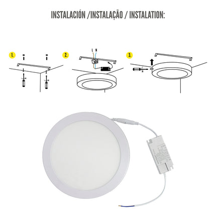Downlight Superficie Led 20 Watt 1800 Lumenes 4500K