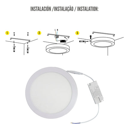 Downlight Superficie Led 20 Watt 1800 Lumenes 3000K