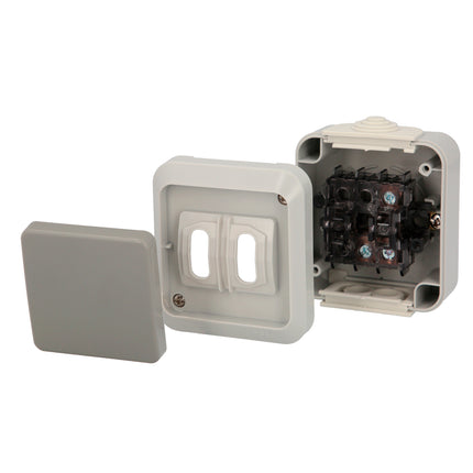 Interruptor simples Oryx com capa cinza