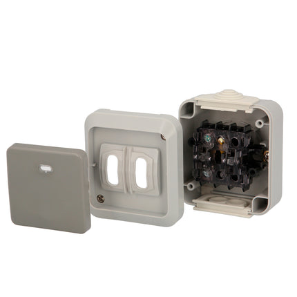 Botão de pressão Oryx com tampa clara e cinza