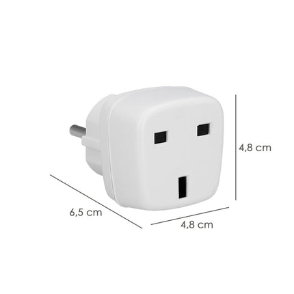 Adaptador Viaje Toma Inglesa A Schuko