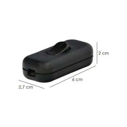 Interruptor 2A De Paso Negro.