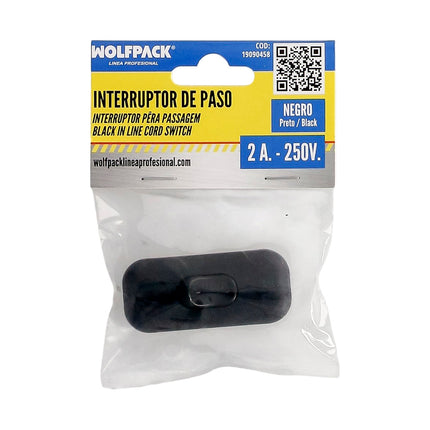 Interruptor 2A De Paso Negro.