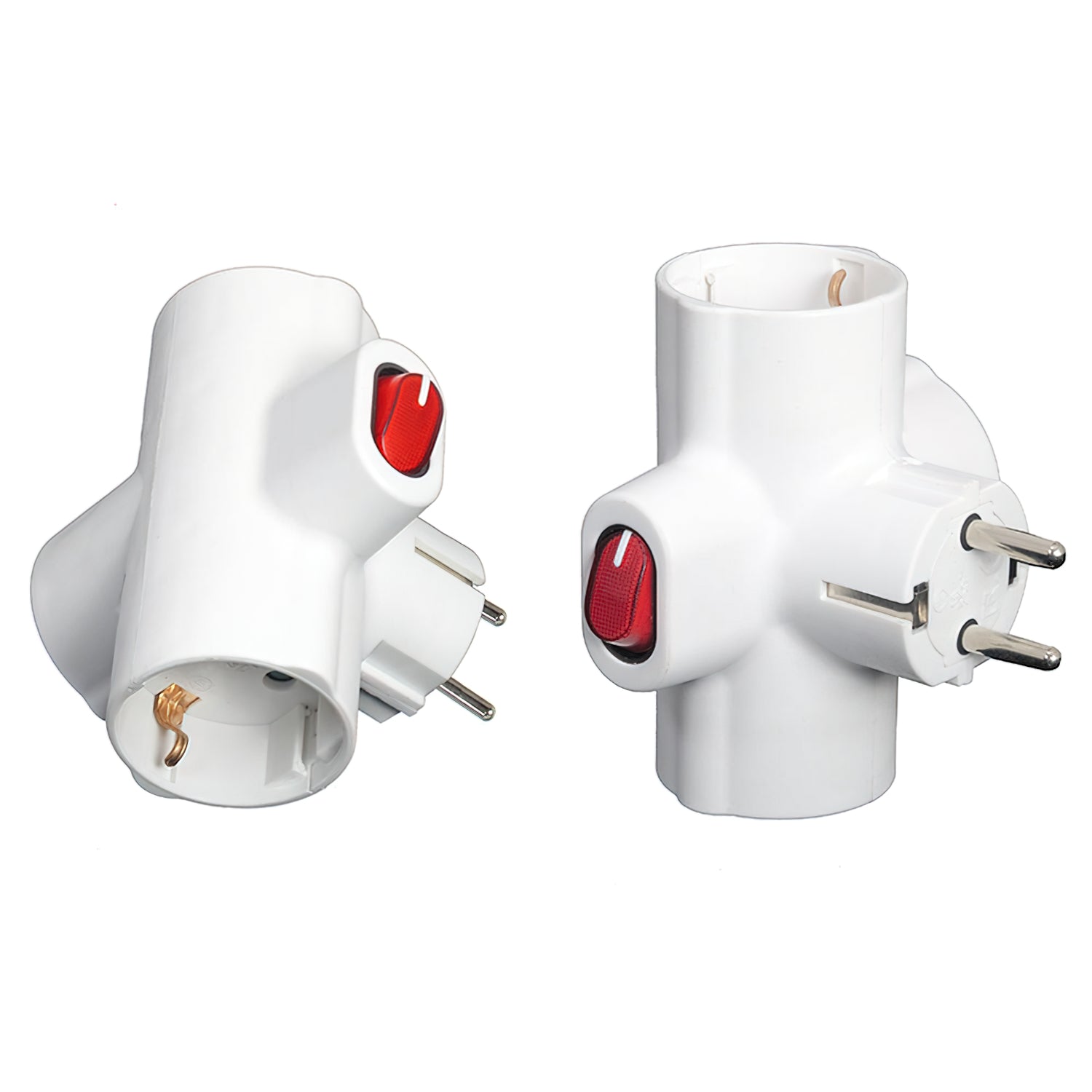 adaptador triple con interruptor