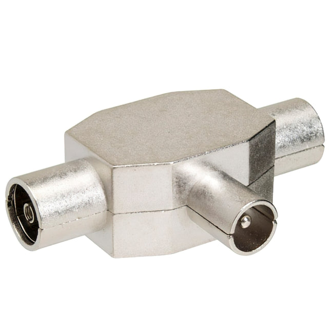 Distribuidor de TV com blindagem metálica 1 masculino + 2 femininos