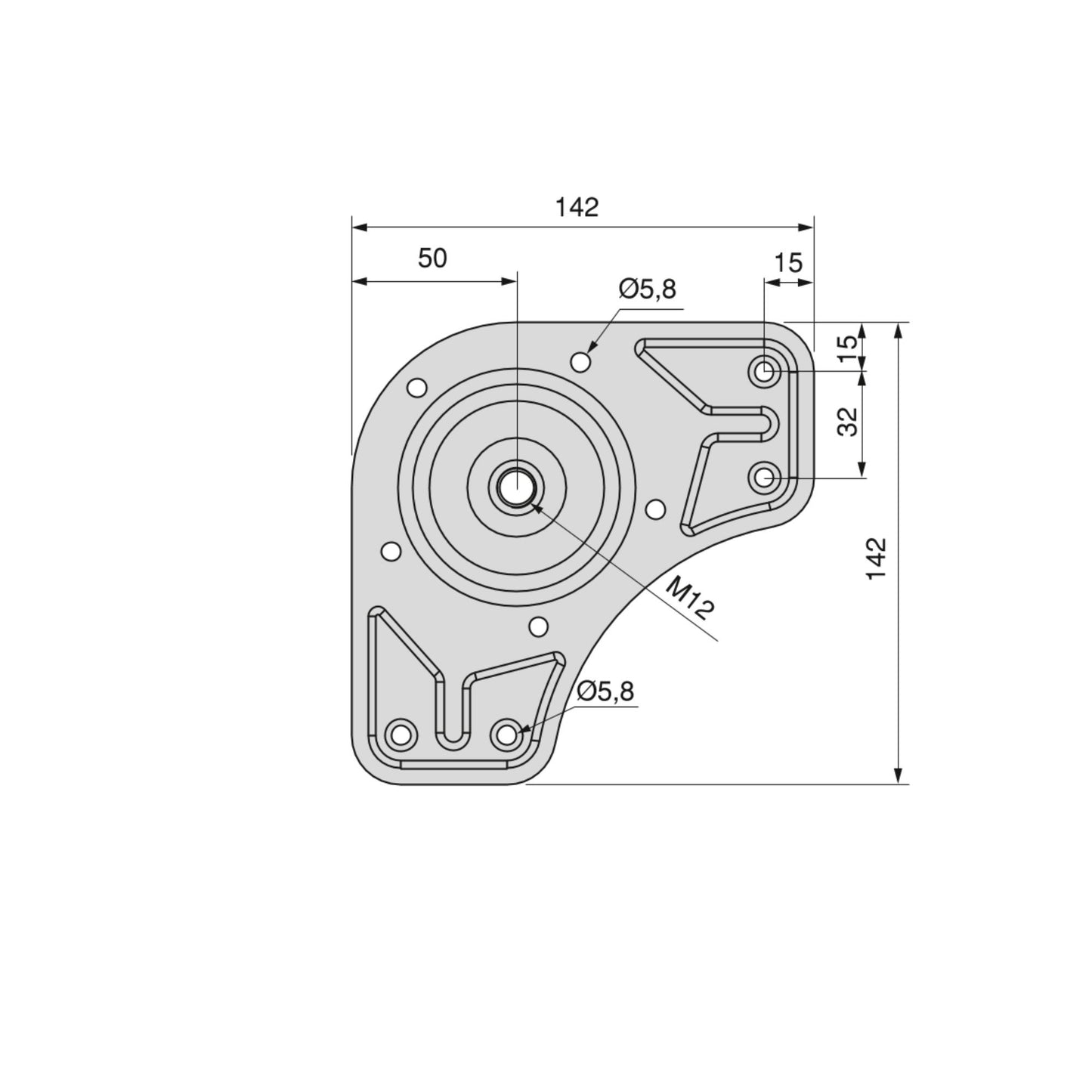 Lote de 4 patas para mesa, diámetro 60mm,  71/83cm, Acero