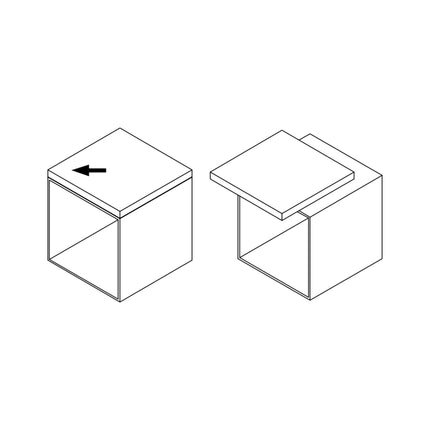 Guias de mesa deslizantes Emuca Corner, alumínio, aço inoxidável anodizado