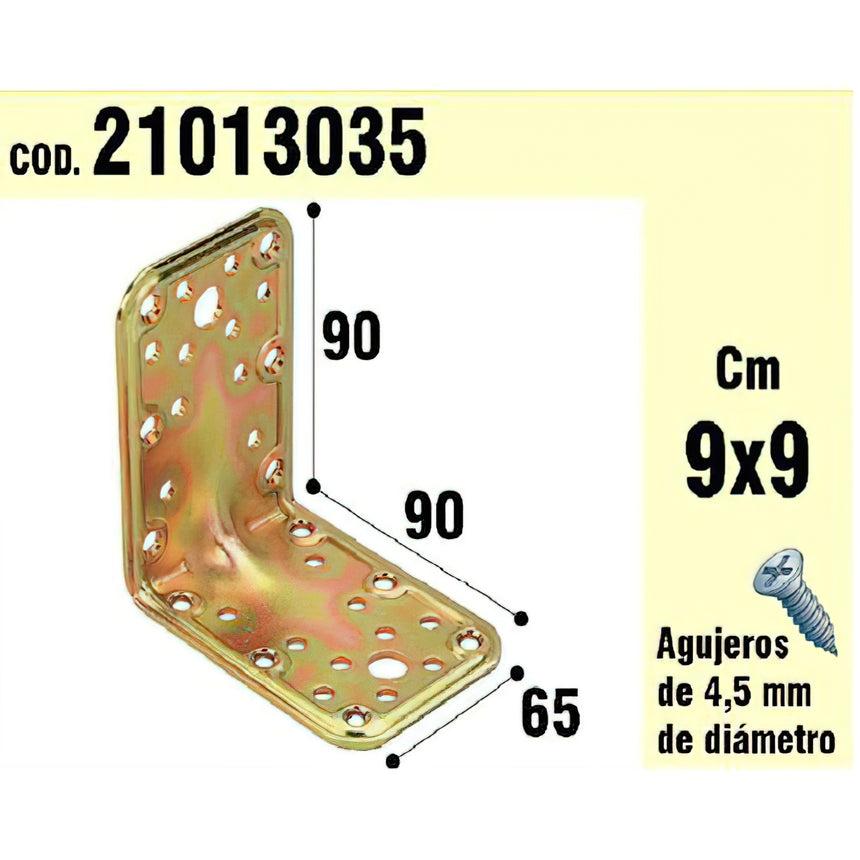 Suporte de ângulo de madeira 65x90x90 mm.