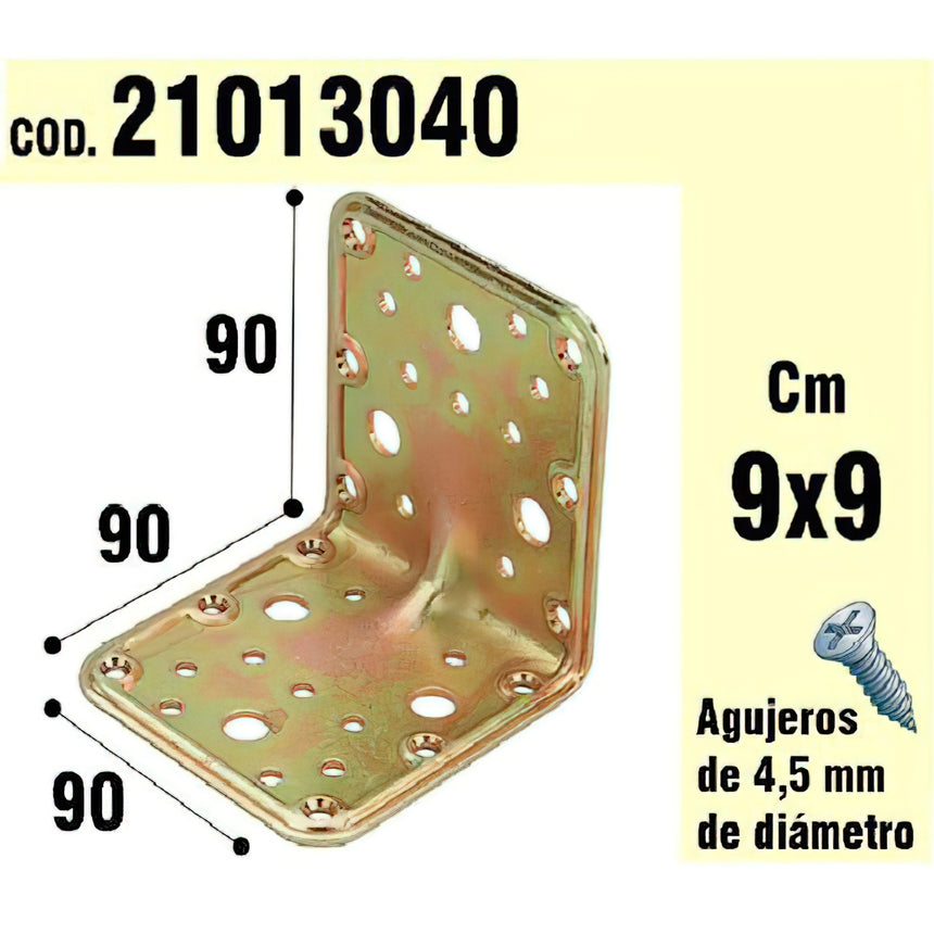 Suporte de ângulo de madeira 90x90x90 mm.