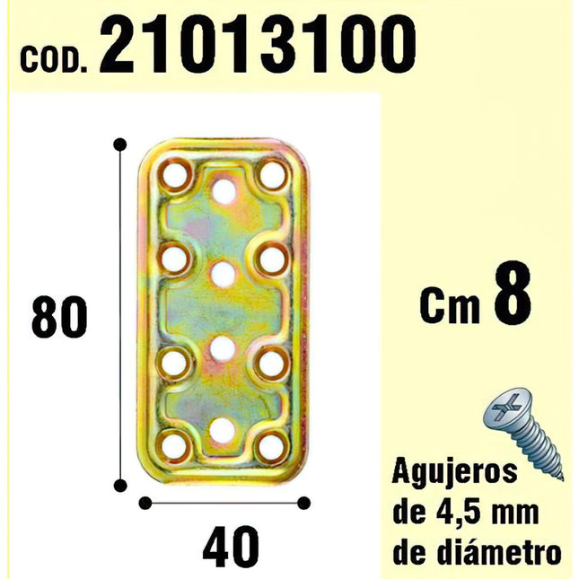 Suporte para Placa de Madeira Bicromatizada 40x80 mm.