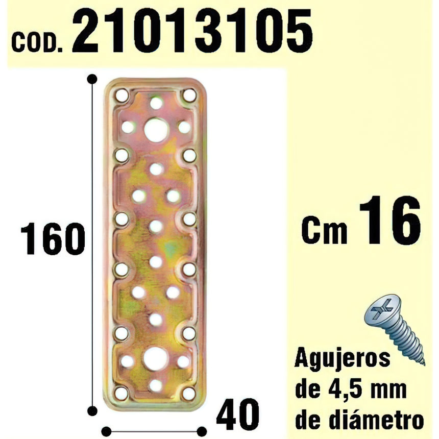 Suporte de Videira Placa de Madeira Bicromatizada 40x160 mm.