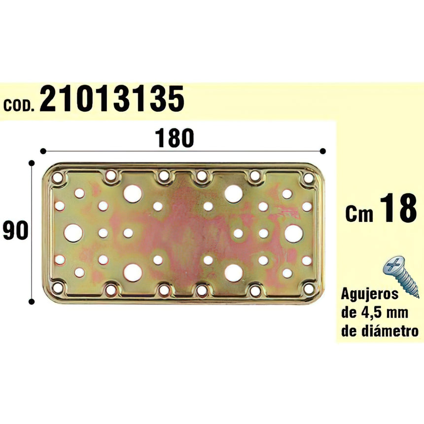 Suporte para Placa de Madeira Bicromatizada 90x180 mm.