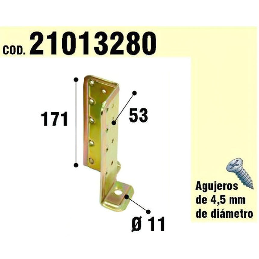 Suporte de ancoragem de madeira bicromato ajustável