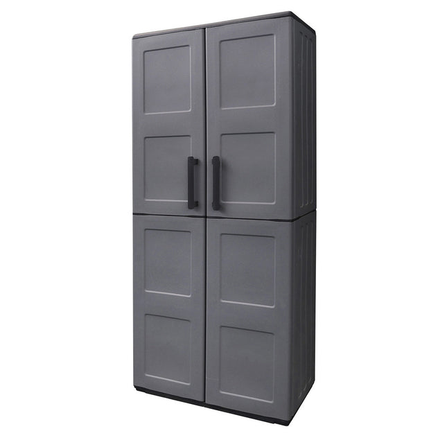 Armario Resina Alto 68x37x169 cm. Color Gris Oscuro