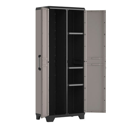 Armario Resina 68 x 39 x 173 cm. Con Porta Escoba Alto