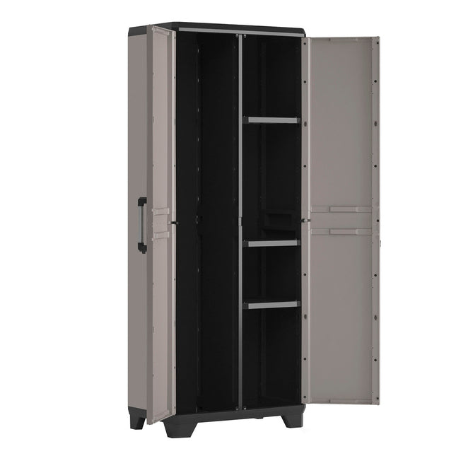 Armario Resina 68 x 39 x 173 cm. Con Porta Escoba Alto