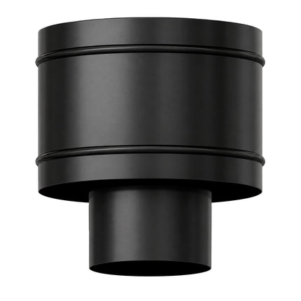 Terminal Antirrevocante Estufa Vitrificado Negro Ø 150 mm. Sombrero Tubo Chimenea, Sombrero Tubo Humo, Sombrero Calefacción