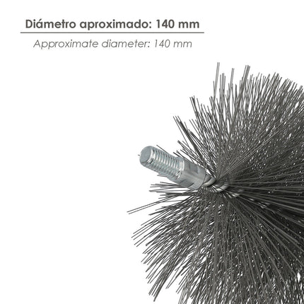 Cepillo Limpiatubos Acero 140 mm M12