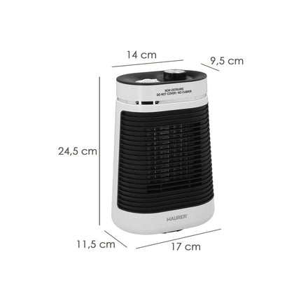 Termoventilador Ceramico Oscilante 1000/1500 Watt.