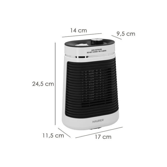 Termoventilador Ceramico Oscilante 1000/1500 Watt.