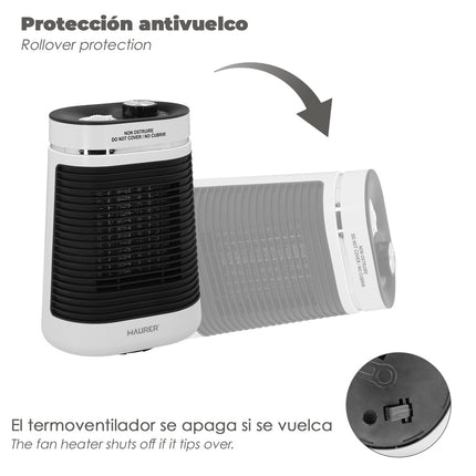 Termoventilador Ceramico Oscilante 1000/1500 Watt.