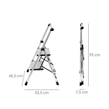 Escalera Plana Aluminio 2 Peldaños