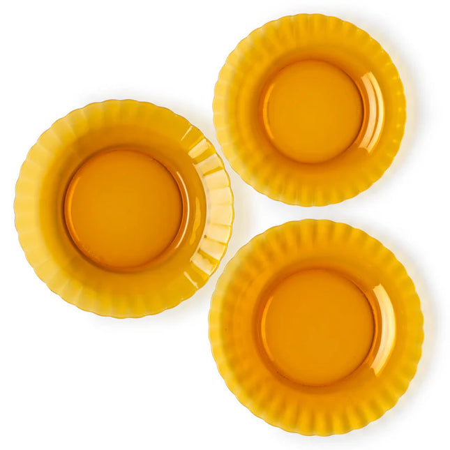 Amber 12-piece Duralex Picardie dinnerware set