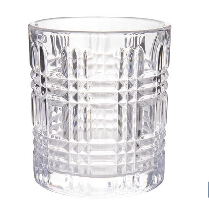 Pack de 6 vasos de agua con relieve | Capacidad: 27,5 cl | Material: vidrio | Color: transparente